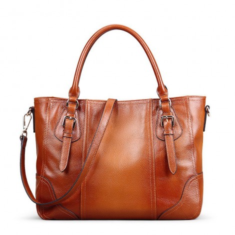 Eva leather handbag Louis Vuitton Brown in Leather - 36999731