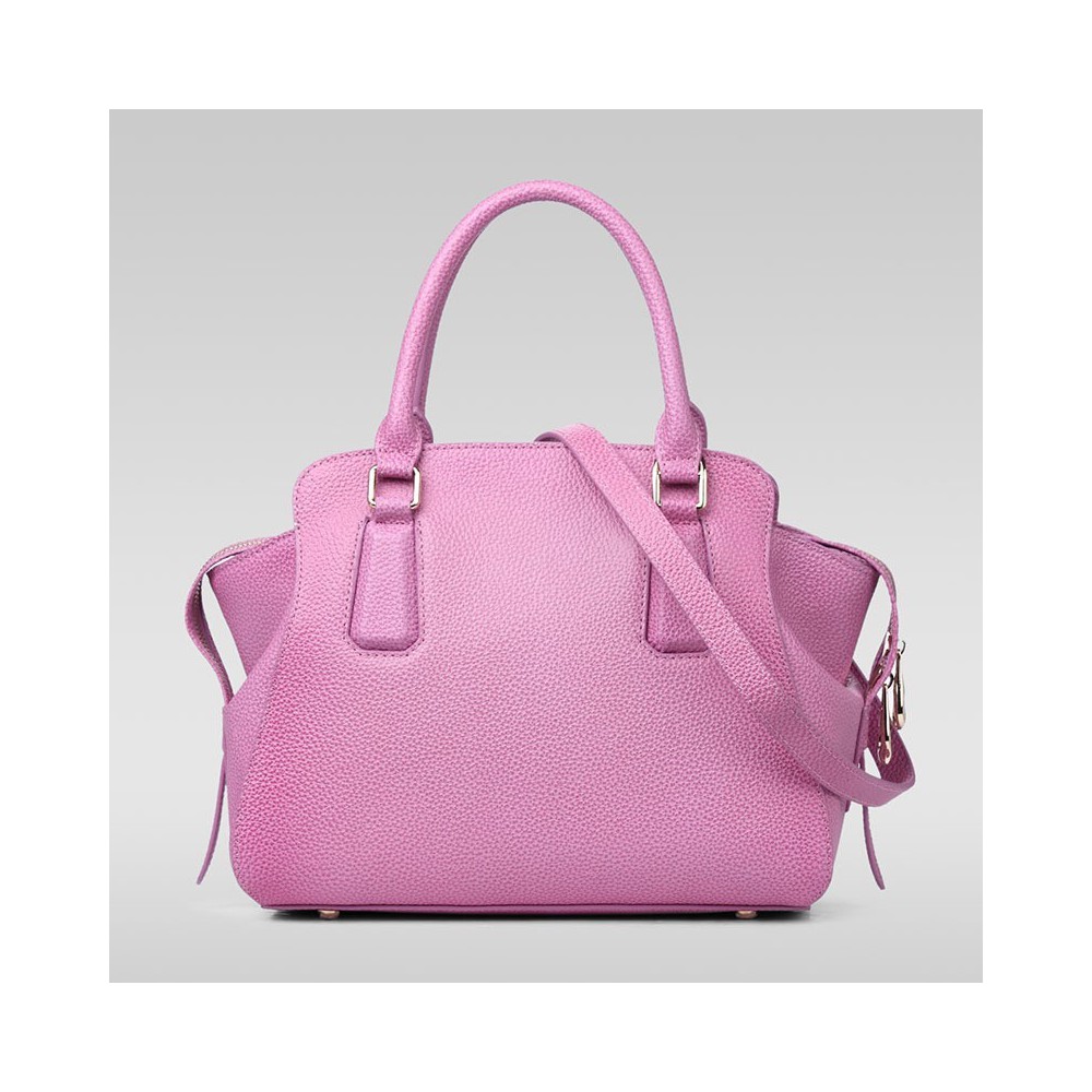 Sac à main poignée en cuir Rose 75569