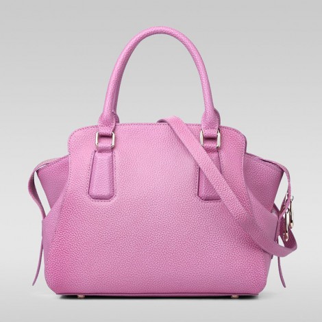 Sac à main poignée en cuir Rose 75569