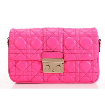 Sac à main porté épaule en cuir Rose 75636