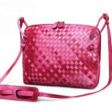 Rosaire « Esmeralda » Sac à main porté épaule en cuir Rose 76107