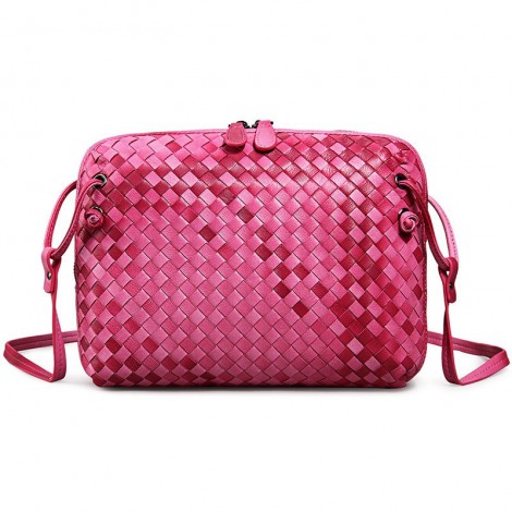 Rosaire « Esmeralda » Sac à main porté épaule en cuir Rose 76107