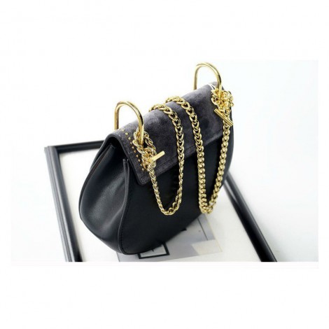 Rosaire « Margot » Women's Shoulder Handbag Genuine Suede & Smooth