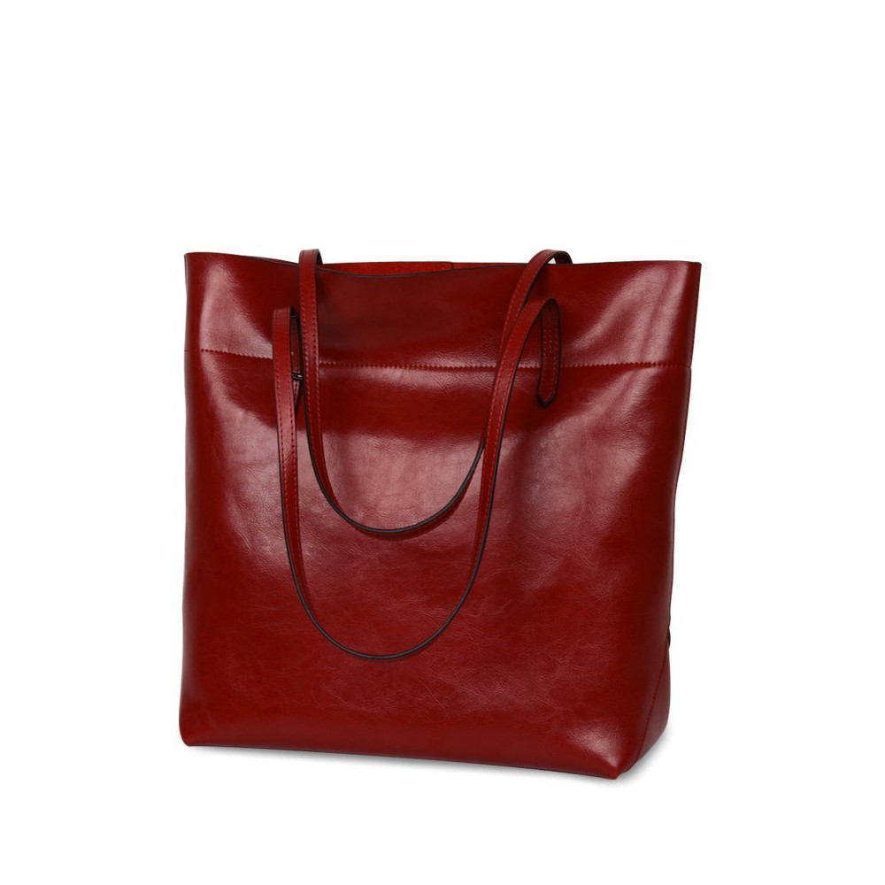 Rosaire  « Veronica » Sac à main cabas en cuir Rouge 76114