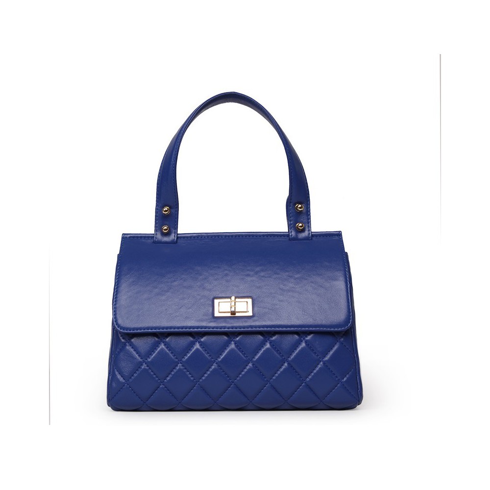 Rosaire Genuine Leather Bag Dark Blue 76129