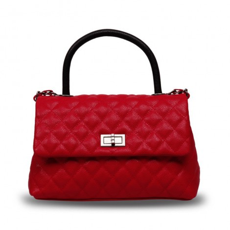 Rosaire Genuine Leather Bag Red 76139