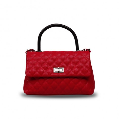 Rosaire Genuine Leather Bag Red 76139