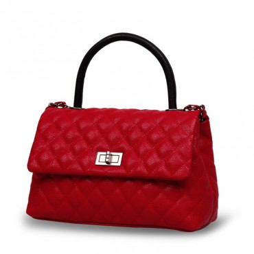 Rosaire Genuine Leather Bag Red 76139