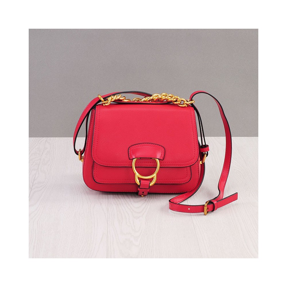 Rosaire Genuine Leather Handbag Red 76184