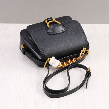 Rosaire Genuine Leather Handbag Black 78888