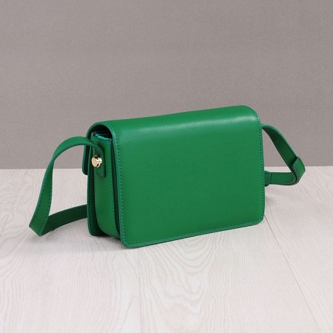 Rosaire « Elisa » Sac à Main pour Femme Porté Épaule en Vrai Cuir de Vache Couleur Vert 76191