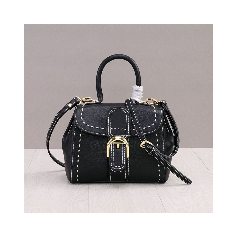 Rosaire Genuine Leather Handbag Black 76196