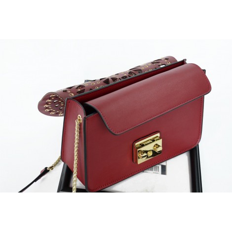 Eldora Sac à main porté épaule en cuir Rouge 76229