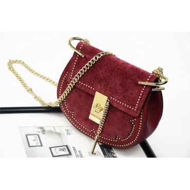  Eldora Genuine Leather Shoulder Bag Dark Red 76228