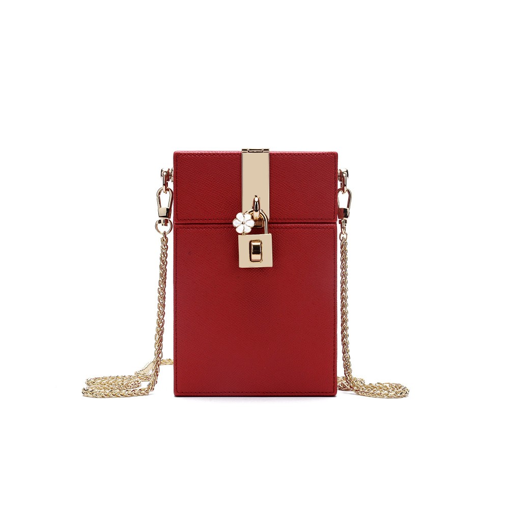 Eldora Sac à main porté épaule en cuir Rouge 76231