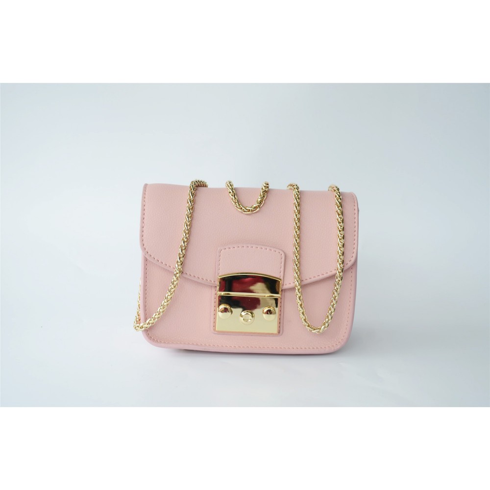 Eldora Genuine Leather Shoulder Bag Pink  76232