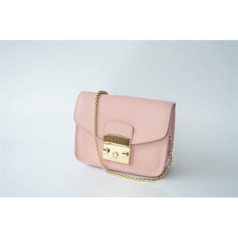 Eldora Genuine Leather Shoulder Bag Pink  76232