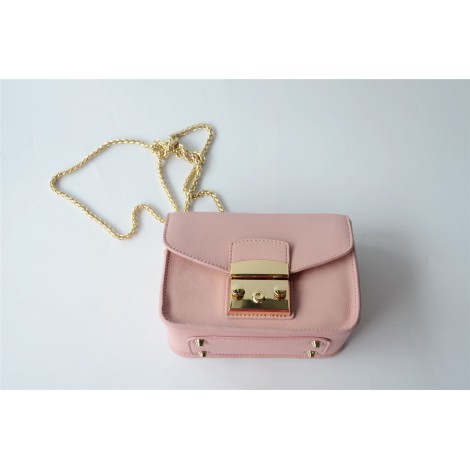 Eldora Genuine Leather Shoulder Bag Pink  76232