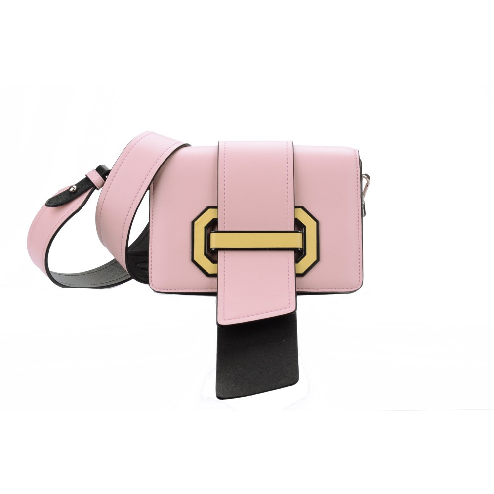 Eldora Genuine Leather Shoulder Bag Pink 76233