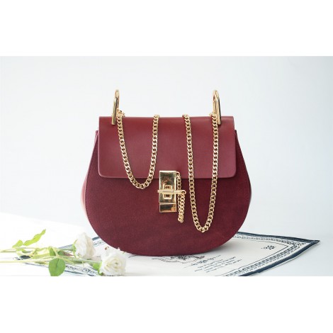  Eldora Genuine Leather Shoulder Bag Dark Red 76228