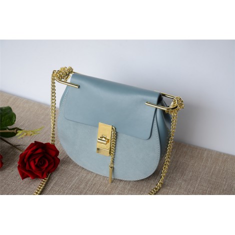  Eldora Genuine Leather Shoulder Bag Light Blue 76228