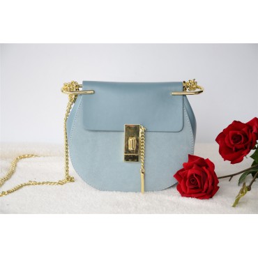  Eldora Genuine Leather Shoulder Bag Light Blue 76228