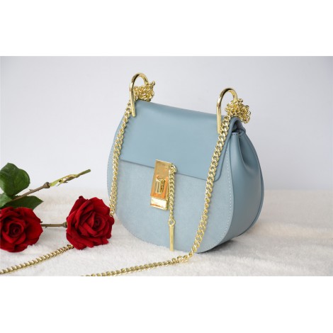  Eldora Genuine Leather Shoulder Bag Light Blue 76228