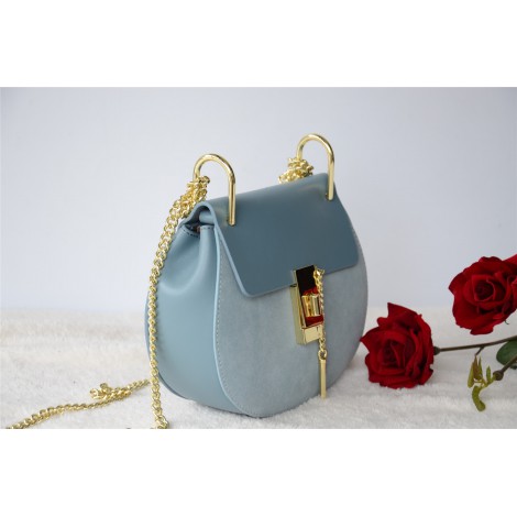  Eldora Genuine Leather Shoulder Bag Light Blue 76228