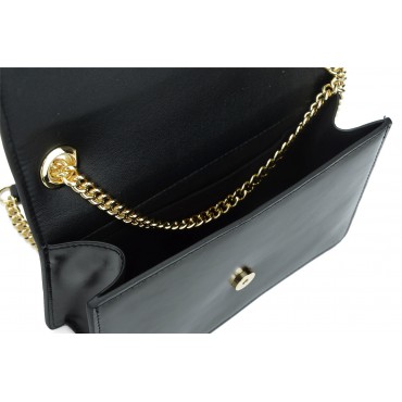 Sac à main porté épaule en cuir Noir 76238