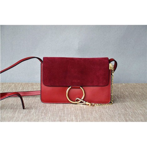 Eldora Genuine Leather Shoulder Bag Dark Red 76340