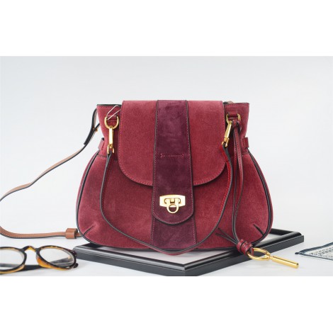 Eldora Genuine Leather Shoulder Bag Dark Red 76341