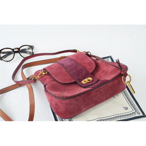 Eldora Genuine Leather Shoulder Bag Dark Red 76341