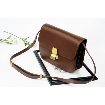 Eldora Genuine Leather Shoulder Bag Coffee 76349