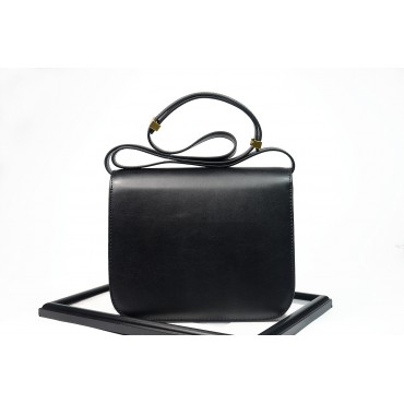 Eldora Genuine Leather Shoulder Bag Black 76349