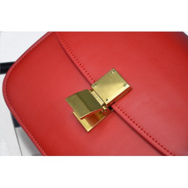 Eldora Genuine Leather Shoulder Bag Red 76349