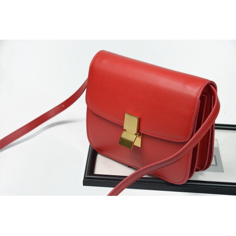 Eldora Genuine Leather Shoulder Bag Red 76349