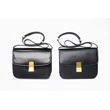 Eldora Genuine Leather Shoulder Bag Black 76349