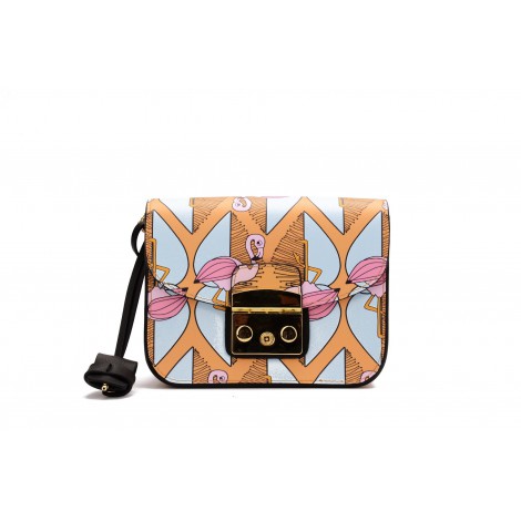 Eldora Genuine Leather Shoulder Bag Flamingo Style 76354 