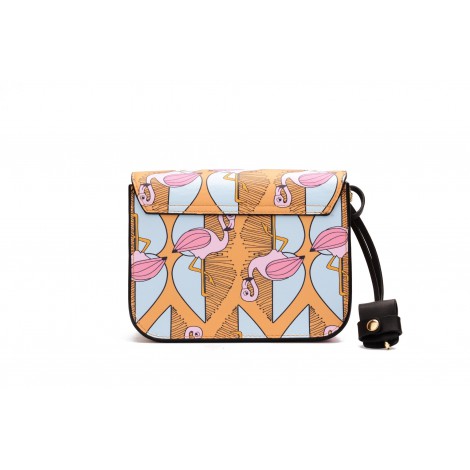 Eldora Genuine Leather Shoulder Bag Flamingo Style 76354 