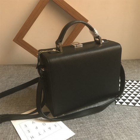 Sac à main porté épaule en cuir Noir 76361