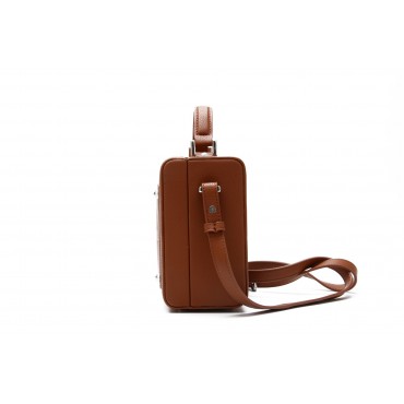 Eldora Genuine Leather Shoulder Bag Brown 76361