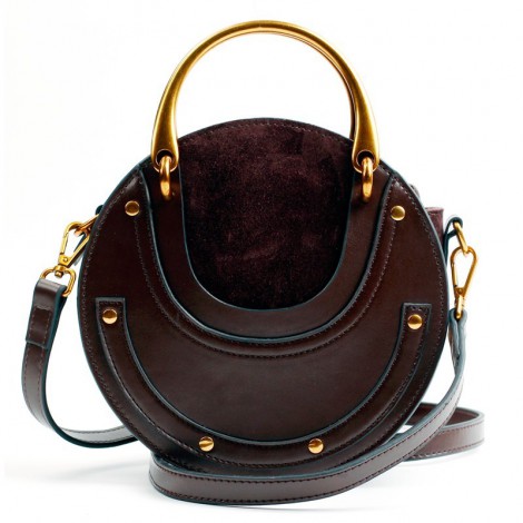 Eldora Genuine Leather Shoulder Bag Coffee 76381