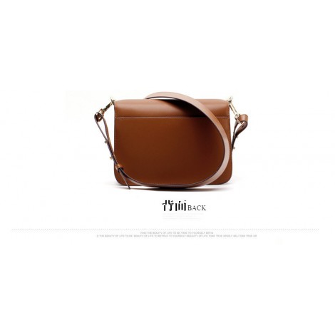 Eldora Genuine Leather Shoulder Bag Brown 76383