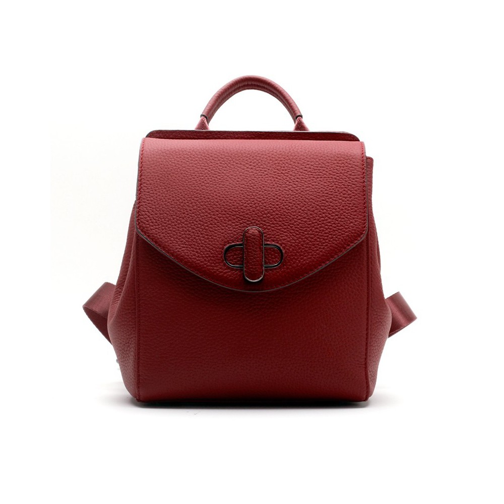 Sac à dos en cuir Rouge 76388