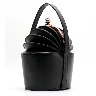 Sac à main seau en cuir Noir 76391