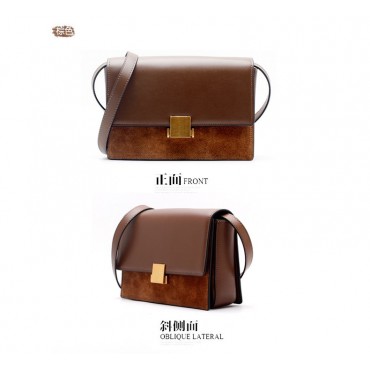 Eldora Genuine Leather Shoulder Bag Brown 76394