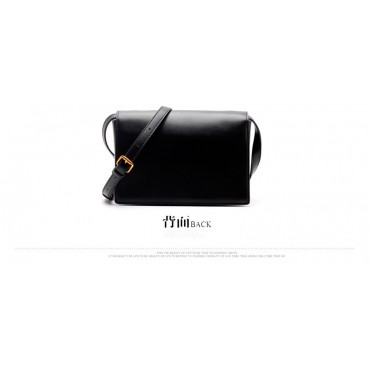 Eldora Genuine Leather Shoulder Bag Black 76394