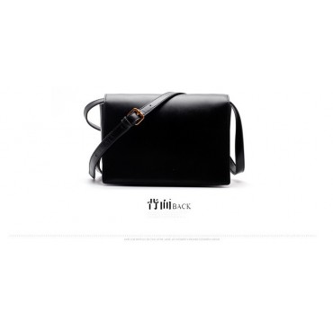 Eldora Genuine Leather Shoulder Bag Black 76394