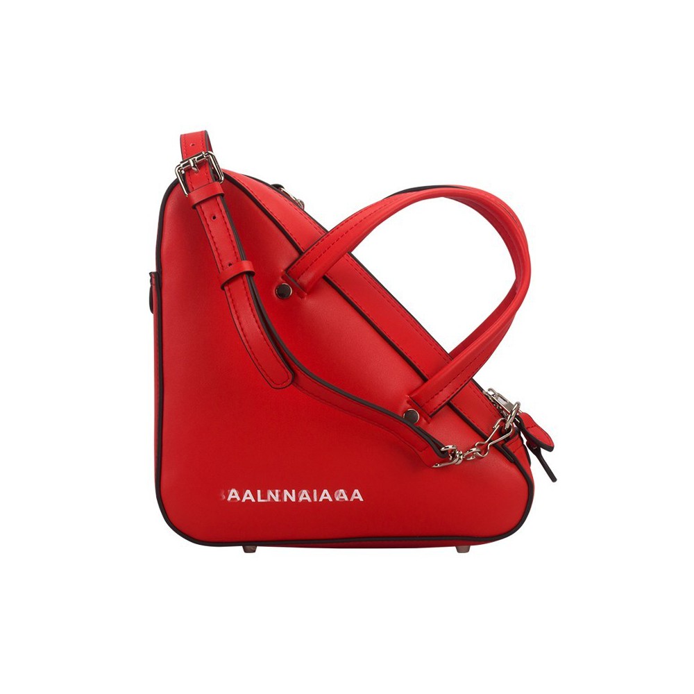 Sac à main poignée en cuir Rouge 76415