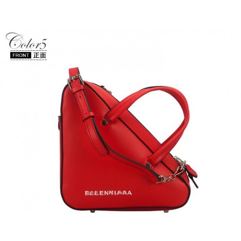 Sac à main poignée en cuir Rouge 76415